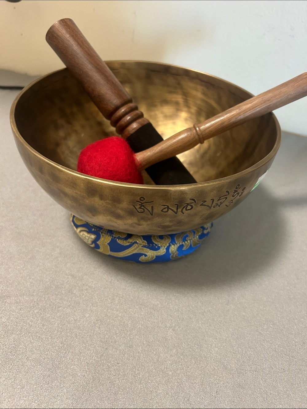 Brass  Singing Bowl from Nepal with  Mallets